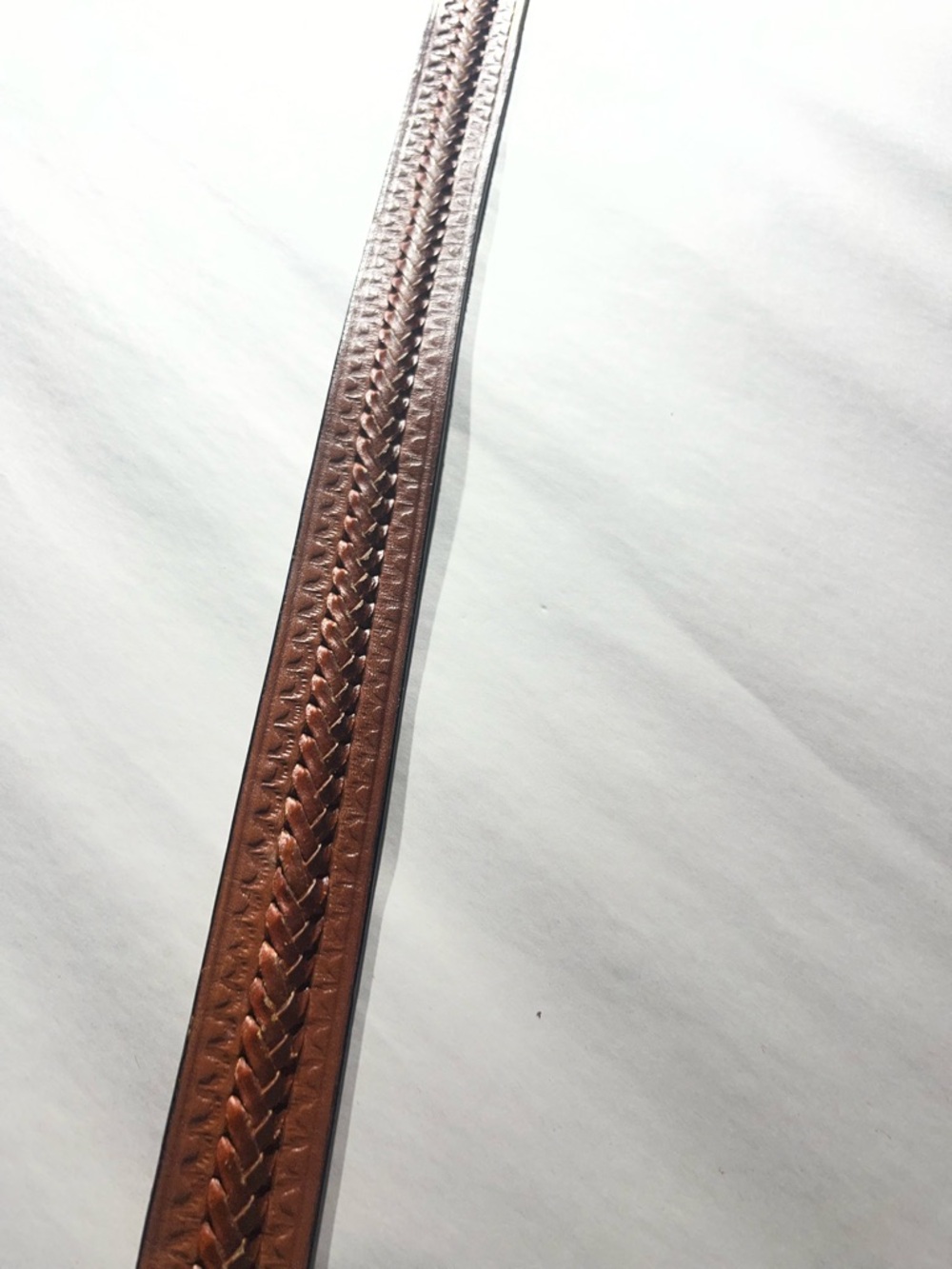 Cindilo Tooled Leather Belt Mens 38 Western Rodeo‎ Braided Embossed Mexico